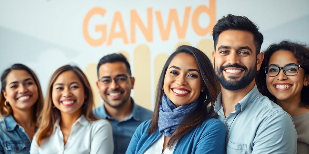 Emprendedores hispanos celebrando éxito en Canadá.