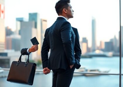 Emprendedor latino con pasaporte en Canadá