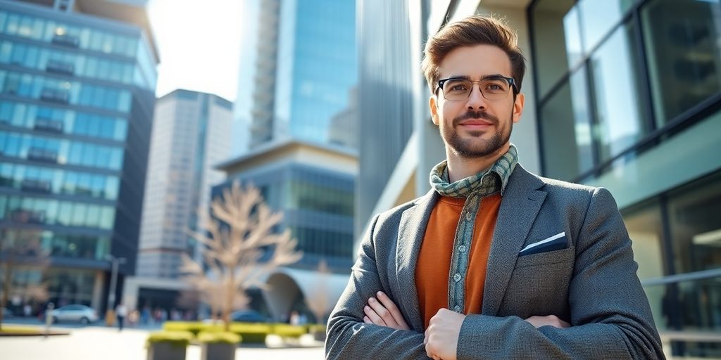 Emprendedor exitoso trabajando en Canadá.